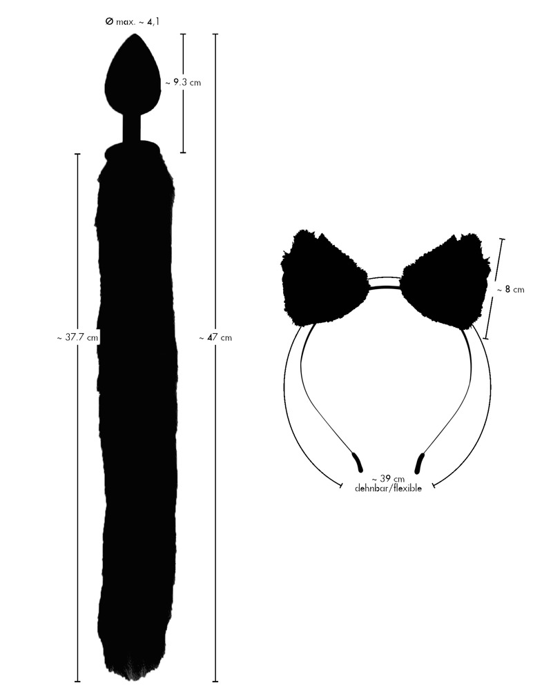 Bad Kitty Pet Play Plug & Ears - Afbeelding 10