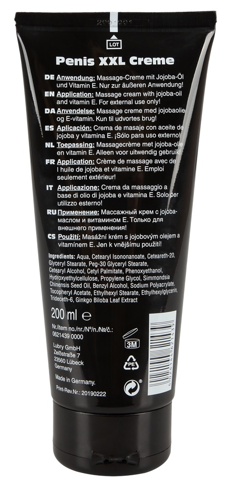 Penis XXL Creme 200 ml - Afbeelding 3