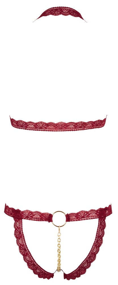 Bra Set open red M/L - Afbeelding 10