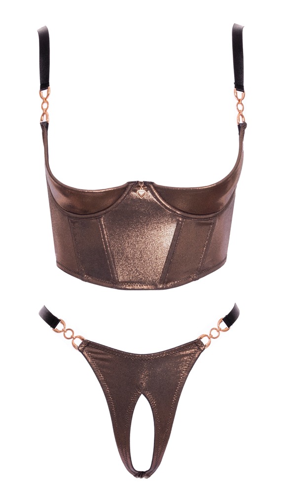 Shelf Bra Set brownish S - Afbeelding 8