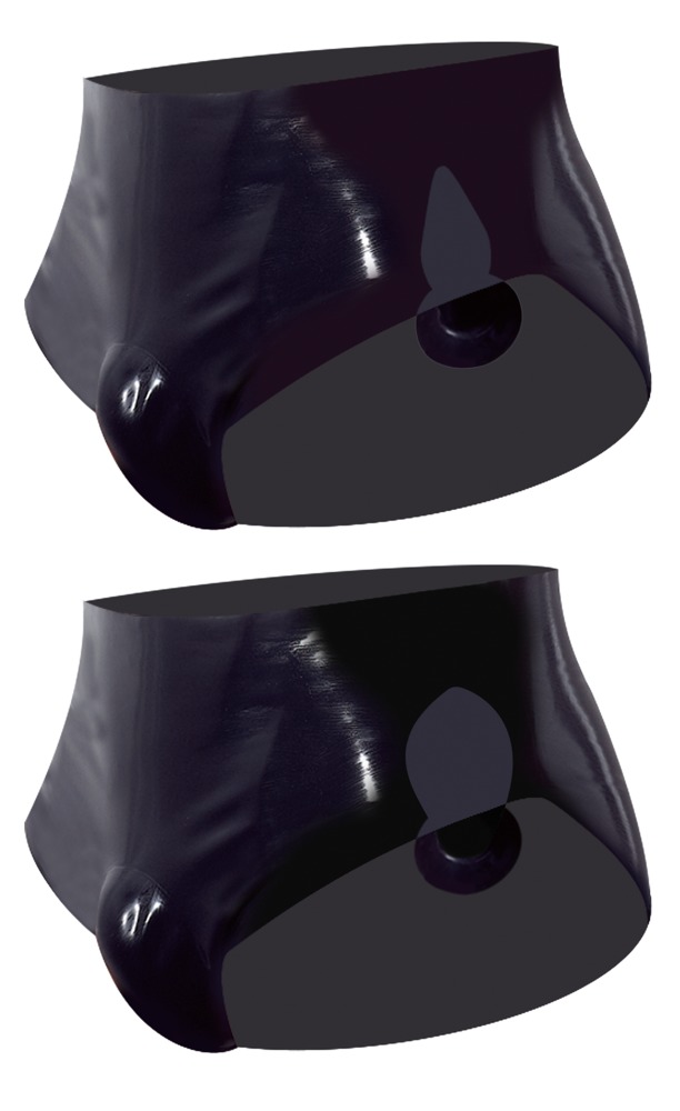 Men's Latex Briefs with Plug S - Afbeelding 5
