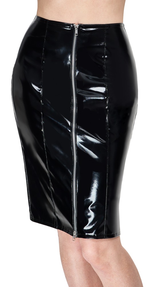 Vinyl Skirt Zip black M - Afbeelding 3