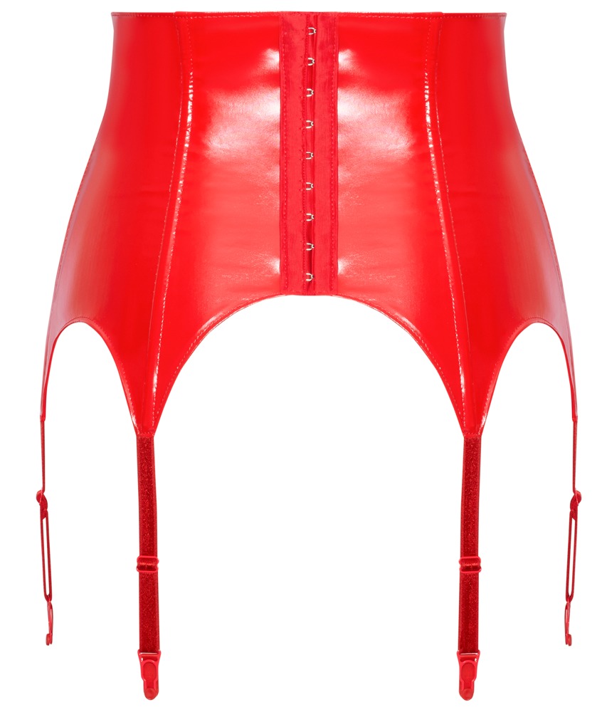 Vinyl Suspender Straps red S - Afbeelding 9