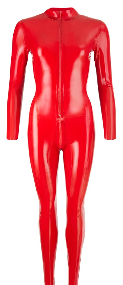Latex Catsuit red XL - Afbeelding 9