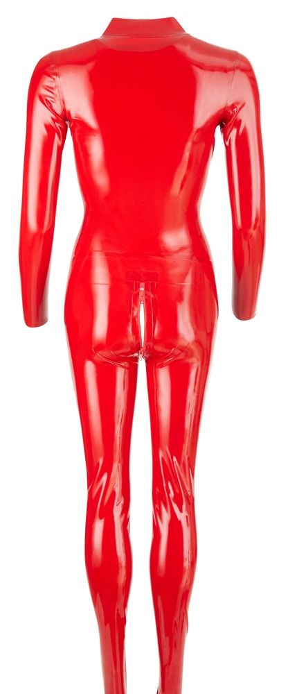 Latex Catsuit red XL - Afbeelding 10