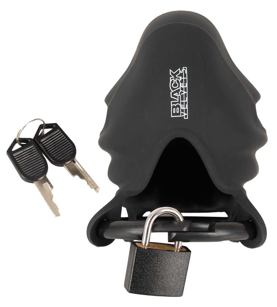 Black velvets Cock & Ball cage - Afbeelding 8
