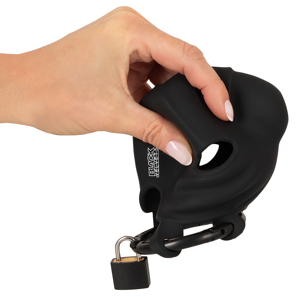 Black velvets Cock & Ball cage - Afbeelding 10