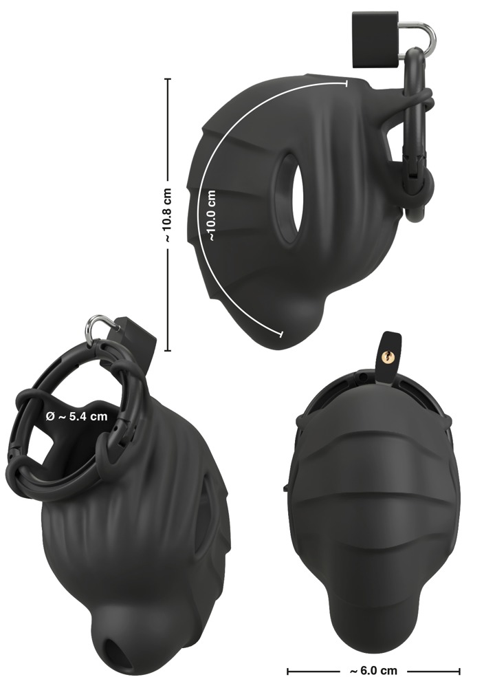 Black velvets Cock & Ball cage - Afbeelding 11