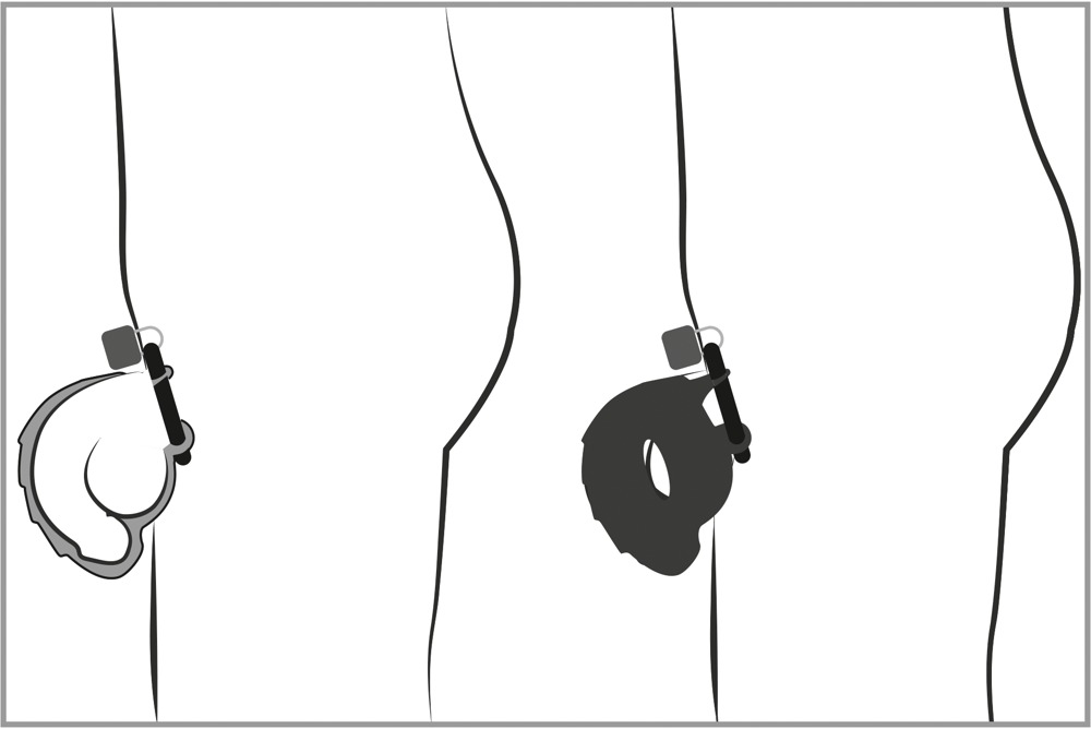 Black velvets Cock & Ball cage - Afbeelding 12